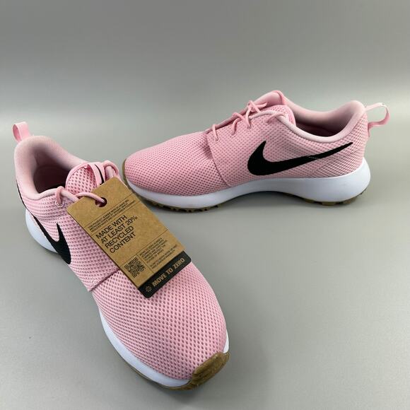Nike Roshe Golf Next Nature Men Size 10 Pink White Gum Spikeless Golf Shoes NEW - Picture 3 of 6